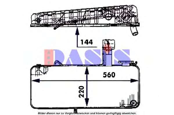 133480T AKS+DASIS Cooling System Expansion Tank, coolant