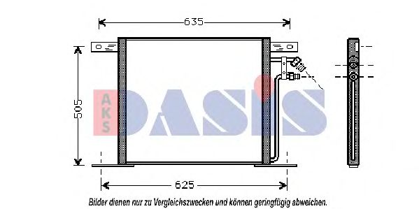 134910N AKS+DASIS Air Conditioning Condenser, air conditioning
