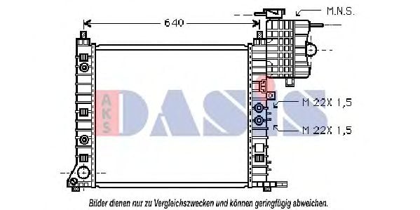134920N AKS+DASIS Kühler, Motorkühlung