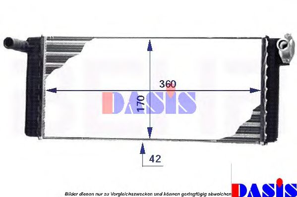 139320N AKS+DASIS Heating / Ventilation Heat Exchanger, interior heating