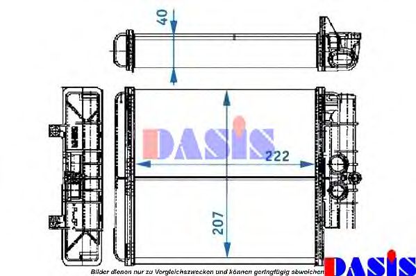 139630N AKS+DASIS Heat Exchanger, interior heating