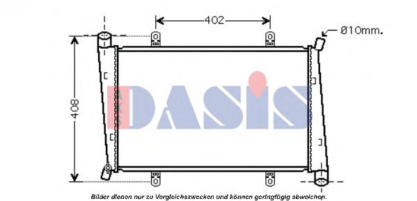 140014N AKS+DASIS Cooling System Radiator, engine cooling