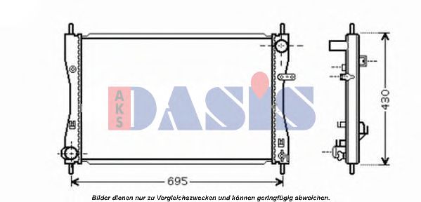 140073N AKS+DASIS Cooling System Radiator, engine cooling