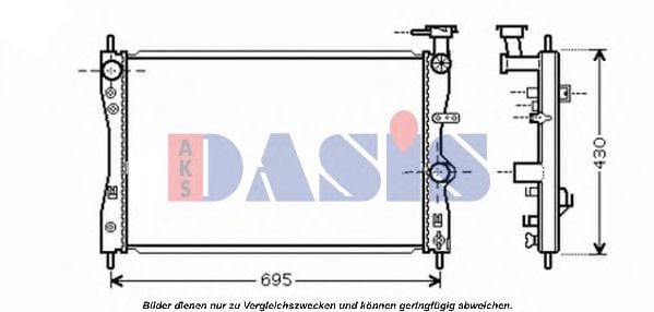 140078N AKS+DASIS Cooling System Radiator, engine cooling