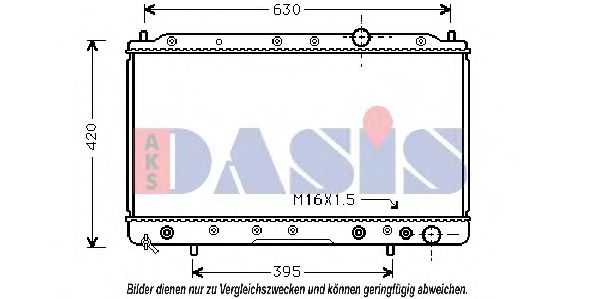 140950N AKS+DASIS Kühler, Motorkühlung