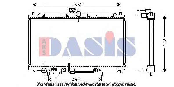 141180N AKS+DASIS Cooling System Radiator, engine cooling