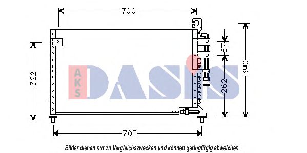 142050N AKS+DASIS Air Conditioning Condenser, air conditioning