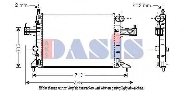 150012N AKS+DASIS Cooling System Radiator, engine cooling