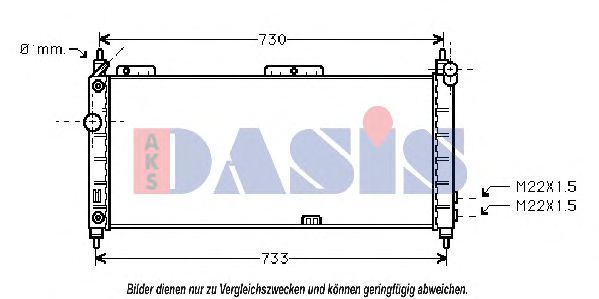 150019N AKS+DASIS Cooling System Radiator, engine cooling