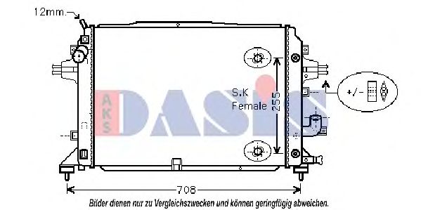 150024N AKS+DASIS Cooling System Radiator, engine cooling