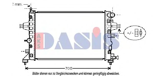 150056N AKS+DASIS Cooling System Radiator, engine cooling