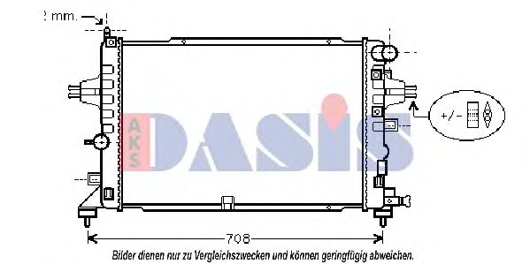 150065N AKS+DASIS Cooling System Radiator, engine cooling