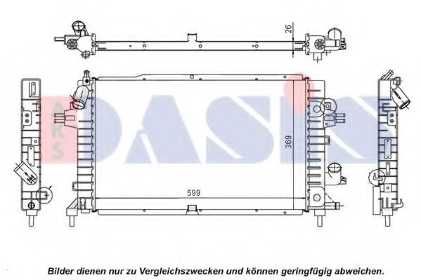 150066N AKS+DASIS Cooling System Radiator, engine cooling
