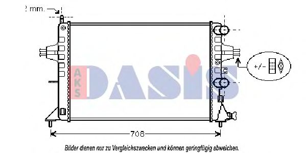 150110N AKS+DASIS Cooling System Radiator, engine cooling