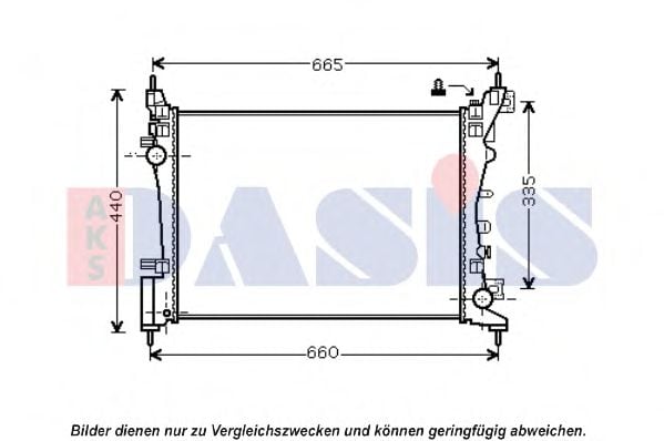 150112N AKS+DASIS Cooling System Radiator, engine cooling
