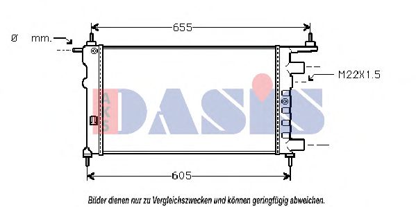 150790N AKS+DASIS Cooling System Radiator, engine cooling