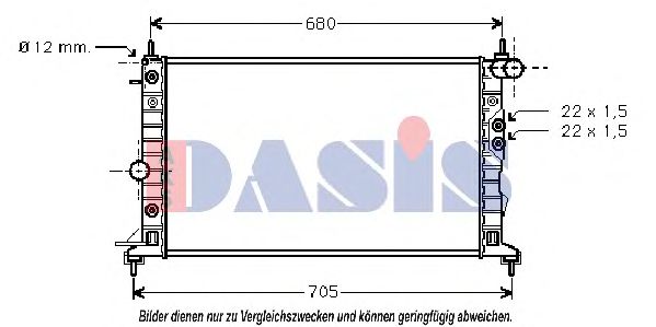150890N AKS+DASIS Kühler, Motorkühlung