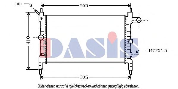 150990N AKS+DASIS Kühler, Motorkühlung