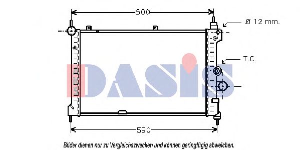 151500N AKS+DASIS Cooling System Radiator, engine cooling