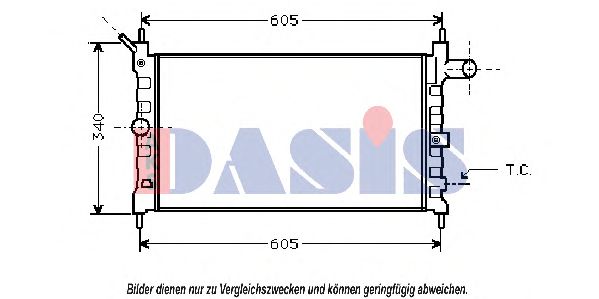 151520N AKS+DASIS Cooling System Radiator, engine cooling