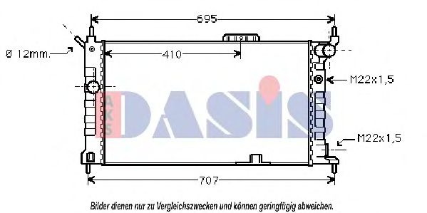 151720N AKS+DASIS Kühler, Motorkühlung