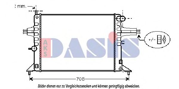 151870N AKS+DASIS Cooling System Radiator, engine cooling