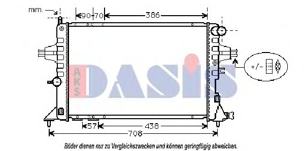 151890N AKS+DASIS Cooling System Radiator, engine cooling