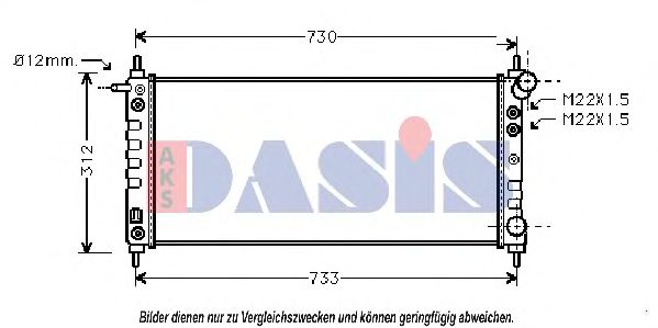 151930N AKS+DASIS Kühler, Motorkühlung