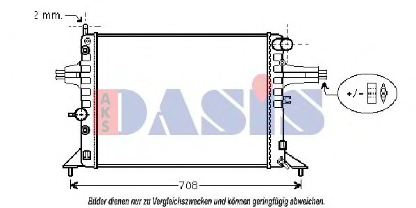 151980N AKS+DASIS Cooling System Radiator, engine cooling