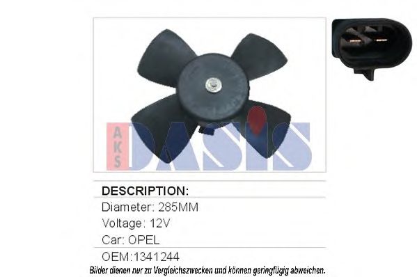 158007N AKS+DASIS Cooling System Fan, radiator