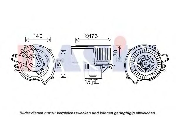 158015N AKS+DASIS Heating / Ventilation Interior Blower