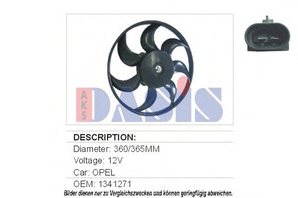 158250N AKS+DASIS Fan, radiator