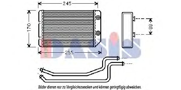 159005N AKS DASIS Heat Exchanger, interior heating