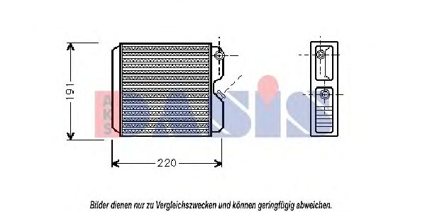 159013N AKS+DASIS Heating / Ventilation Heat Exchanger, interior heating