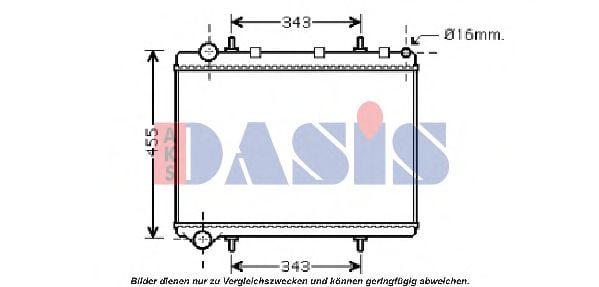 160103N AKS DASIS Radiator, engine cooling