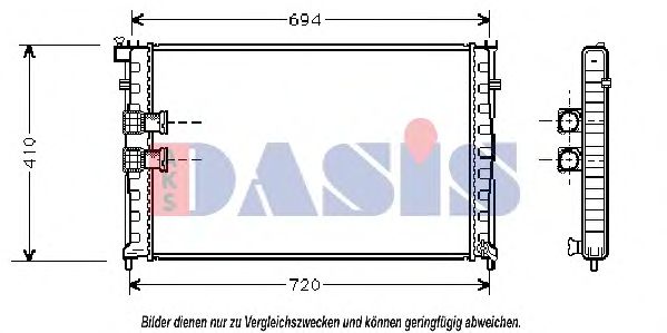 160510N AKS+DASIS Cooling System Radiator, engine cooling
