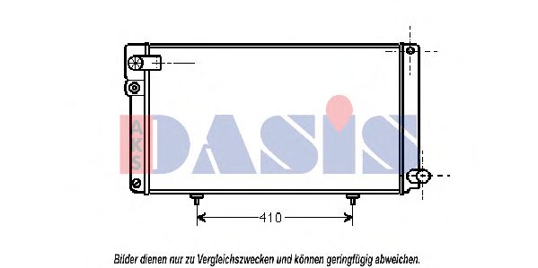 161070N AKS+DASIS Kühler, Motorkühlung
