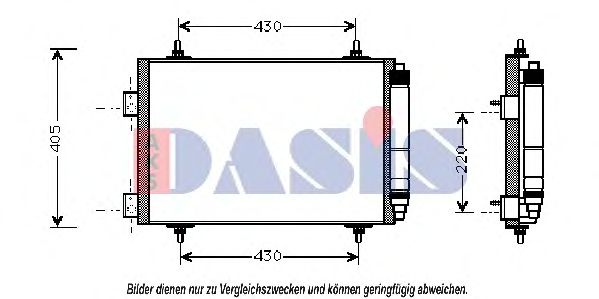 162004N AKS+DASIS Air Conditioning Condenser, air conditioning