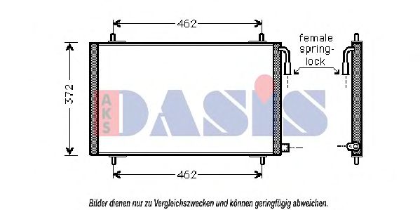162320N AKS+DASIS Air Conditioning Condenser, air conditioning