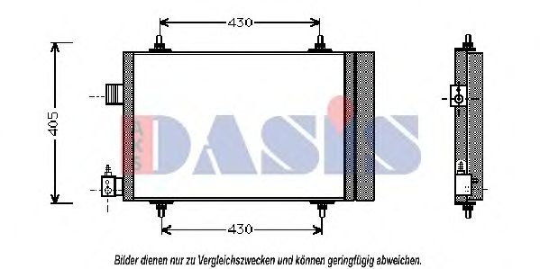 162340N AKS+DASIS Air Conditioning Condenser, air conditioning