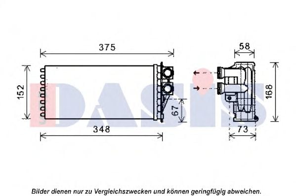 169018N AKS+DASIS Heat Exchanger, interior heating