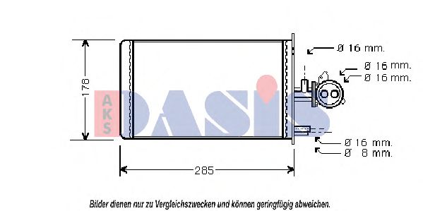 169030N AKS+DASIS Heating / Ventilation Heat Exchanger, interior heating