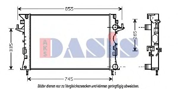 180001N AKS+DASIS Kühler, Motorkühlung