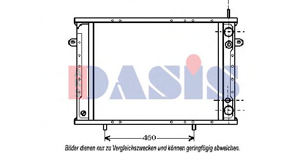 180026N AKS+DASIS Cooling System Radiator, engine cooling