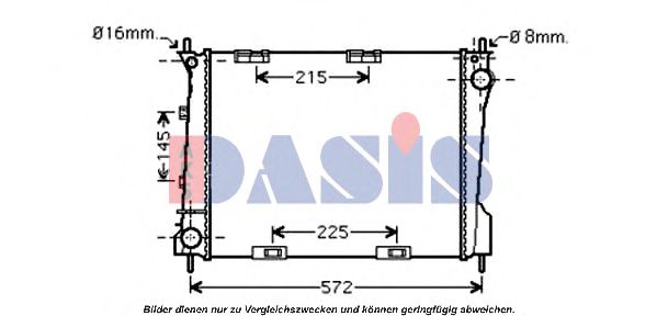 180061N AKS+DASIS Cooling System Radiator, engine cooling
