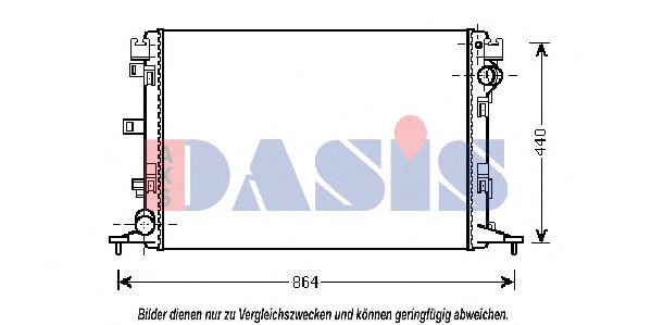180072N AKS+DASIS Kühler, Motorkühlung