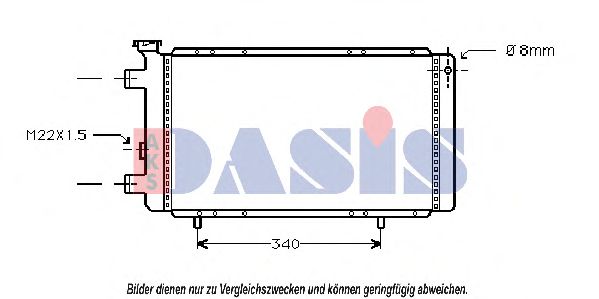 180100N AKS+DASIS Kühler, Motorkühlung