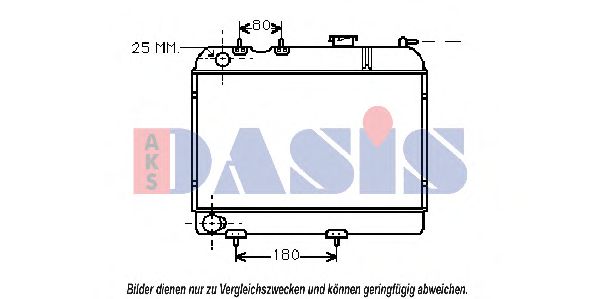 180140N AKS+DASIS Cooling System Radiator, engine cooling