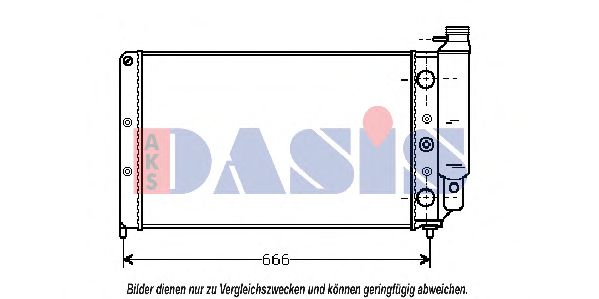 180340N AKS+DASIS Cooling System Radiator, engine cooling