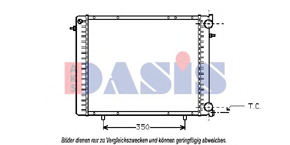180450N AKS+DASIS Kühler, Motorkühlung